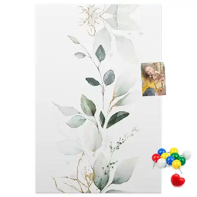 Pinnwand aus Kork mit Pflanzentrieb-Motiv