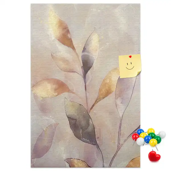 Pinnwand mit Pflanzen-Aquarell-Motiv