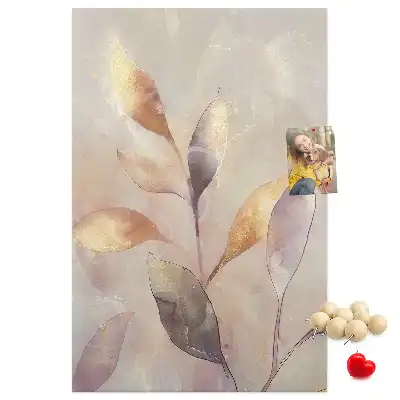 Pinnwand mit Pflanzen-Aquarell-Motiv