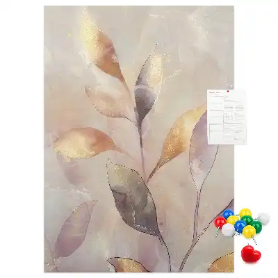 Pinnwand mit Pflanzen-Aquarell-Motiv