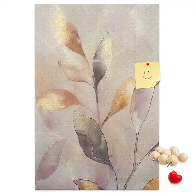 Pinnwand mit Pflanzen-Aquarell-Motiv