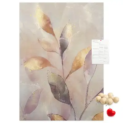 Pinnwand mit Pflanzen-Aquarell-Motiv