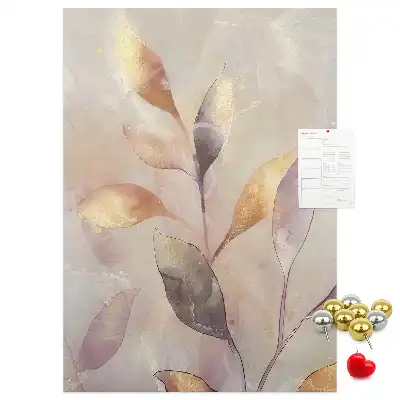 Pinnwand mit Pflanzen-Aquarell-Motiv