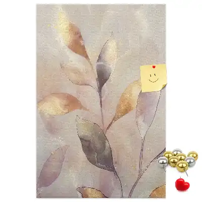 Pinnwand mit Pflanzen-Aquarell-Motiv
