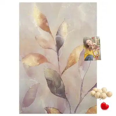 Pinnwand mit Pflanzen-Aquarell-Motiv
