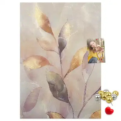 Pinnwand mit Pflanzen-Aquarell-Motiv