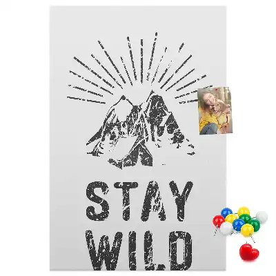Pinnwand Kork Stay Wild Mountain Theme