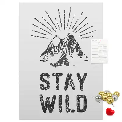 Pinnwand Kork Stay Wild Mountain Theme