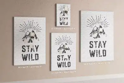 Pinnwand Kork Stay Wild Mountain Theme