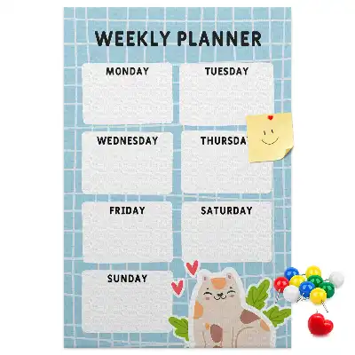 Korktafel Wochenplan