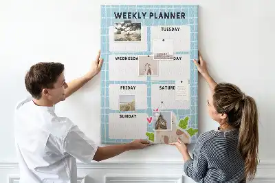 Korktafel Wochenplan