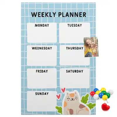 Korktafel Wochenplan