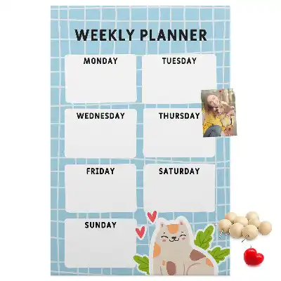 Korktafel Wochenplan