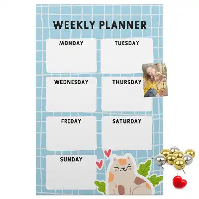 Korktafel Wochenplan
