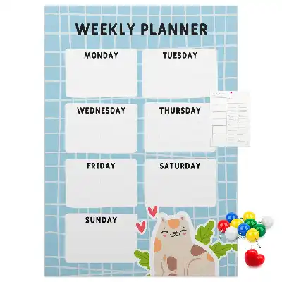 Korktafel Wochenplan
