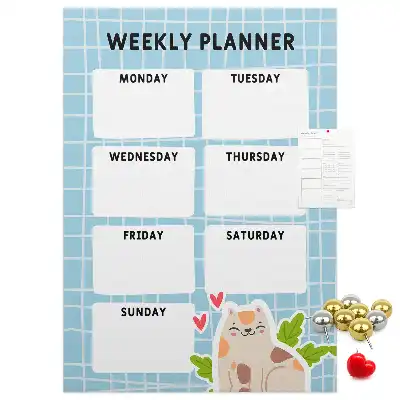 Korktafel Wochenplan