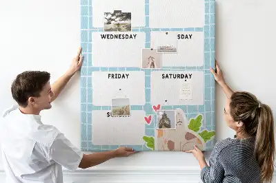 Korktafel Wochenplan