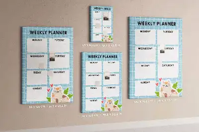 Korktafel Wochenplan
