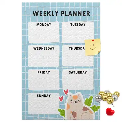 Korktafel Wochenplan