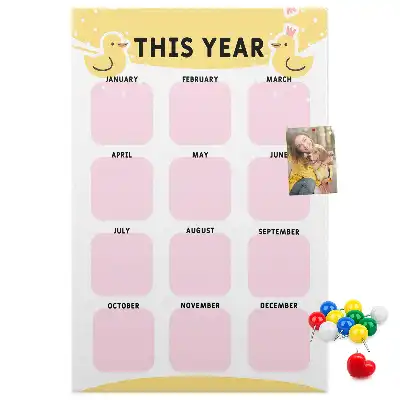 Pinnwand Kork Jahreskalender
