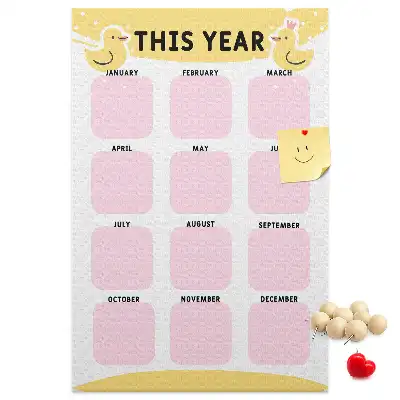 Pinnwand Kork Jahreskalender
