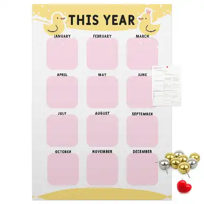 Pinnwand Kork Jahreskalender