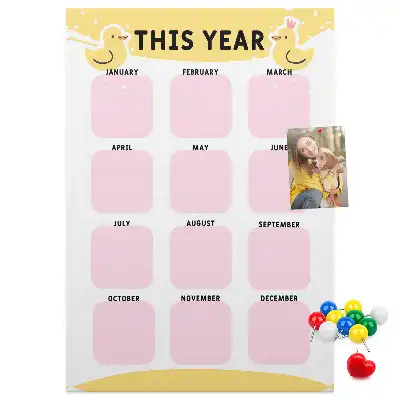 Pinnwand Kork Jahreskalender