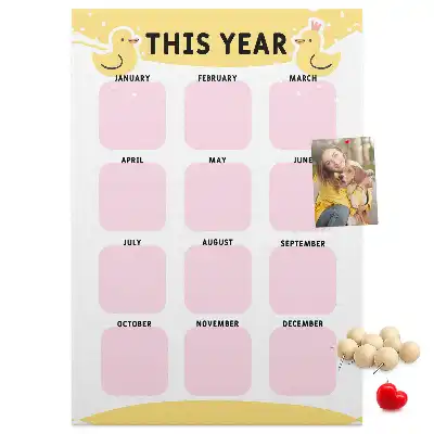 Pinnwand Kork Jahreskalender