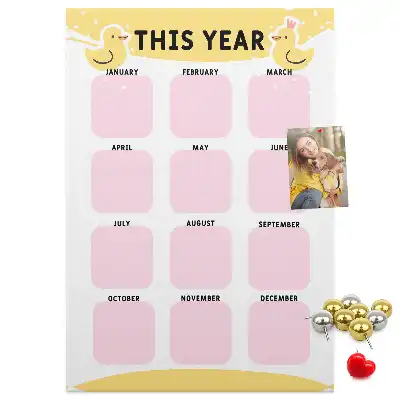 Pinnwand Kork Jahreskalender