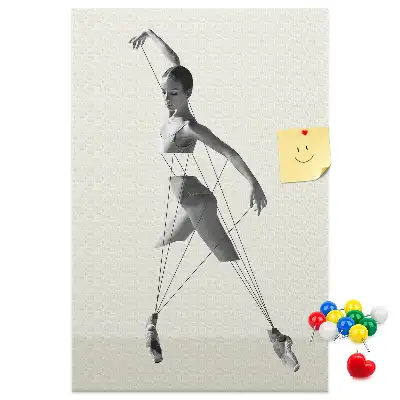 Pinnwand Kork Ballerina