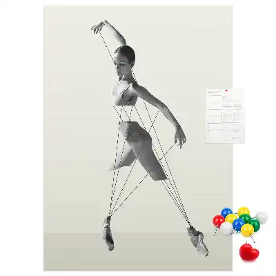 Pinnwand Kork Ballerina