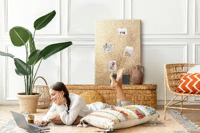 Korktafel mit exotischem Urlaubsmotiv einer Palme