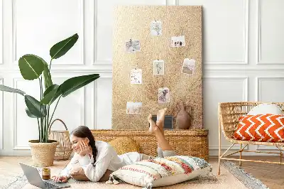 Korktafel mit exotischem Urlaubsmotiv einer Palme