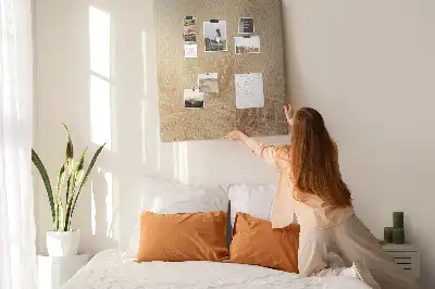 Korktafel mit exotischem Urlaubsmotiv einer Palme