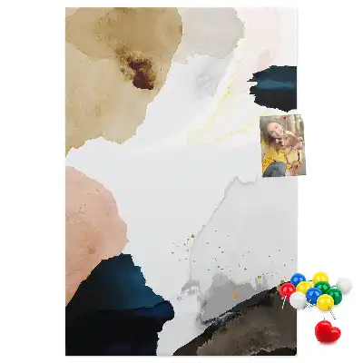Pinnwand Kork Aquarell-Abstraktion