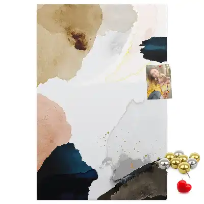Pinnwand Kork Aquarell-Abstraktion