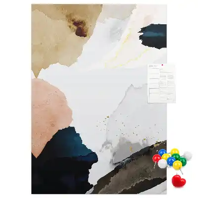 Pinnwand Kork Aquarell-Abstraktion