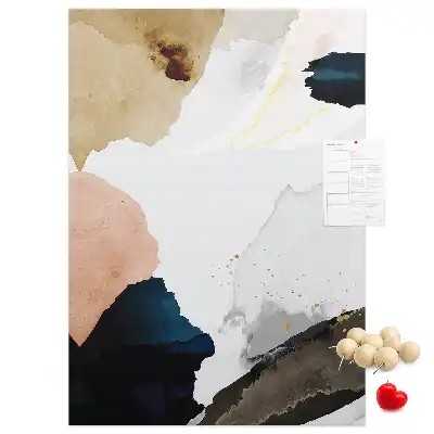Pinnwand Kork Aquarell-Abstraktion
