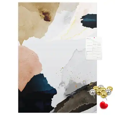 Pinnwand Kork Aquarell-Abstraktion