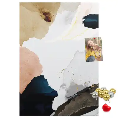 Pinnwand Kork Aquarell-Abstraktion