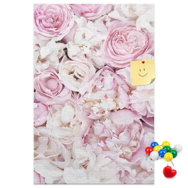 Korktafel Rosenblüten