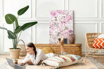 Korktafel Rosenblüten
