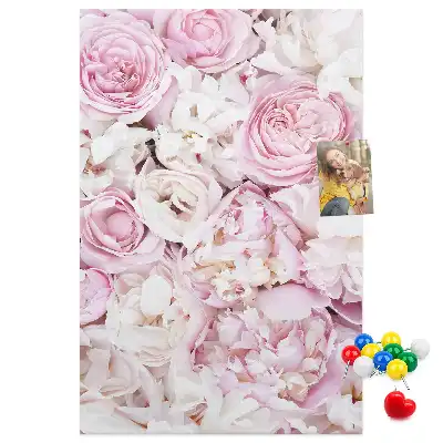 Korktafel Rosenblüten
