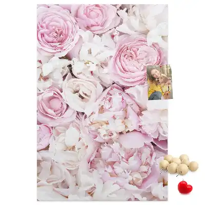 Korktafel Rosenblüten