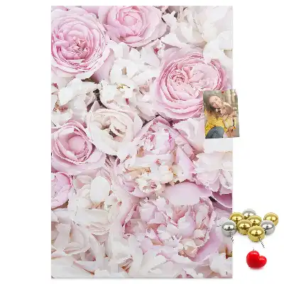 Korktafel Rosenblüten