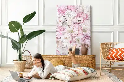 Korktafel Rosenblüten