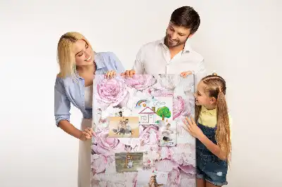 Korktafel Rosenblüten