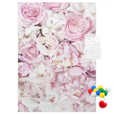 Korktafel Rosenblüten