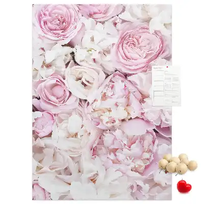 Korktafel Rosenblüten
