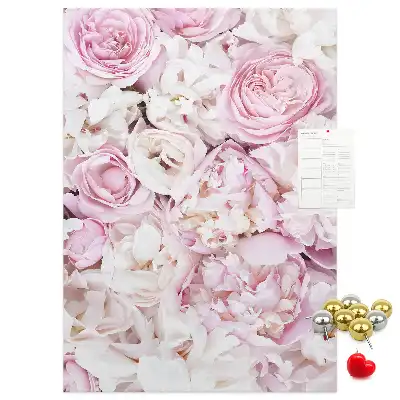 Korktafel Rosenblüten